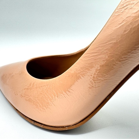 L’INTERVALLE NUDE HEELS PATENT LEATHER POINTED TOE HEELS MADE IN BRAZIL SIZE 9 - Picture 9 of 13